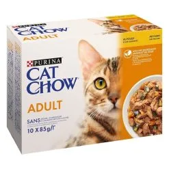 Purina Cat Chow Chat Adulte Poulet 10 X 85 G
