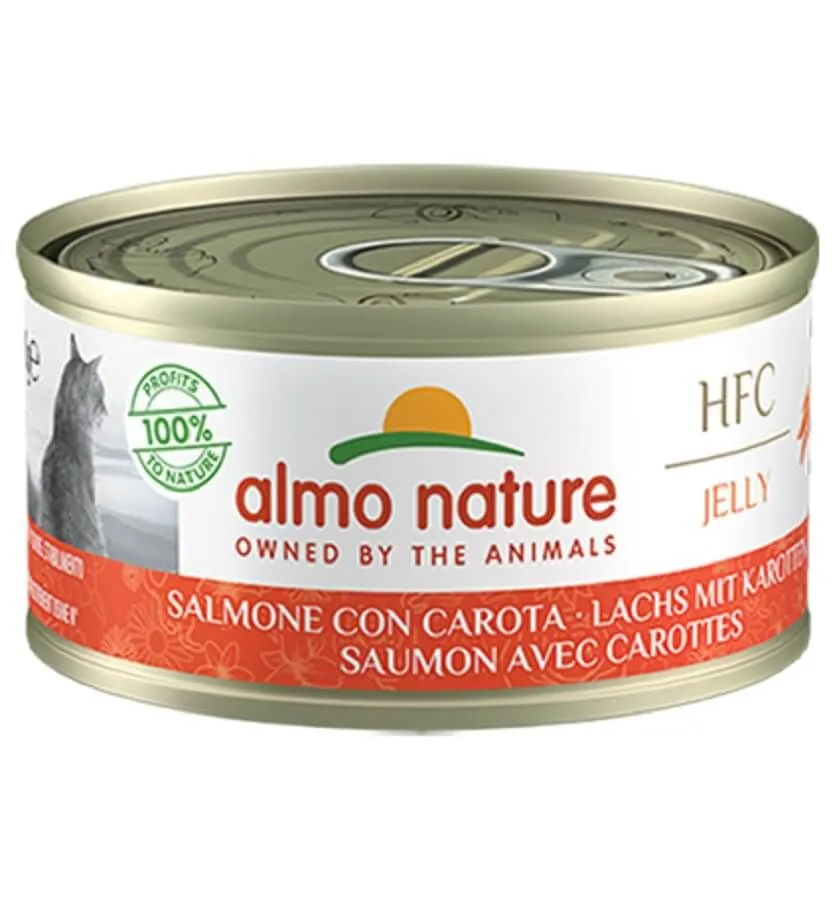Almo Nature Chat Jelly HFC Saumon Carotte 24 X 70 G