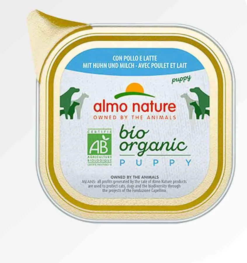 Almo Bio Organic Almo Nature Chiot Bio Maintenance Poulet Lait 32 X 100 G