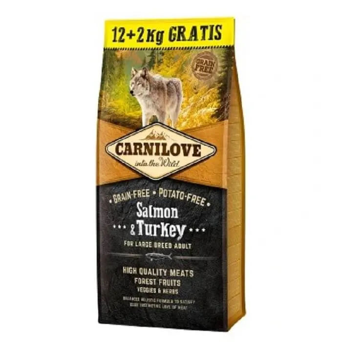 Carnilove Adult Carnilove Saumon Et Dinde Dog Adult Large 12 Kg + 2 Kg OFFERTS