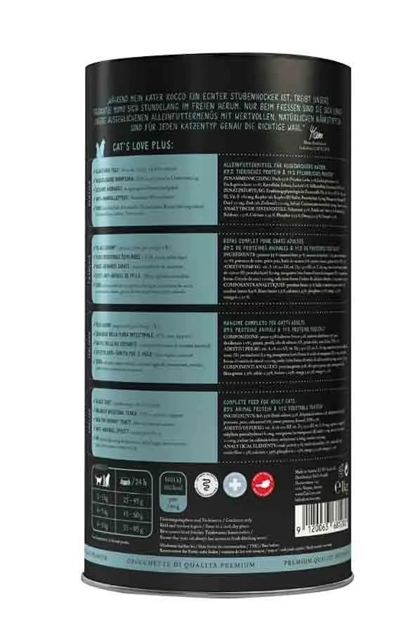 CAT'S LOVE Cat's Love Croquettes Adulte Au Saumon Sans Céréales Et Sans Gluten 1 Kg – Image 2