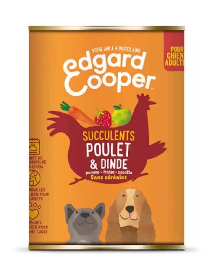 Edgard & Cooper Boite Poulet Et Dinde Chien Adulte 6x400 G