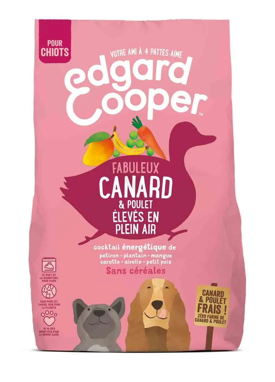 Edgard & Cooper Canard & Poulet Frais Sans Céréales Chiot 700 G