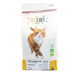 Felichef Croquettes BIO Sans Céréales, Sans Gluten Chat Stérilisé 5 Kg