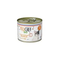 Felichef Mousses Gourmandes BIO Volaille Sans Céréales Chat 12 X 200 G