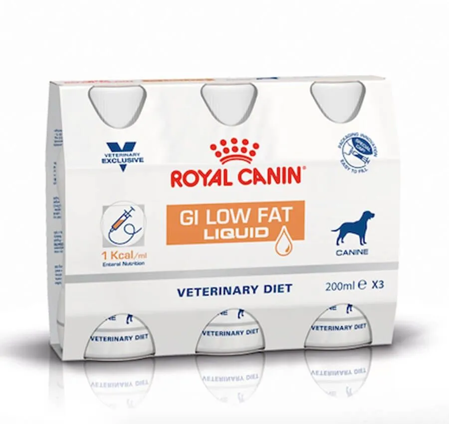 Royal Canin Veterinary Diet Royal Canin Vet Diet Chien Gastrointestinal Low Fat Liquid 3 X 200 Ml