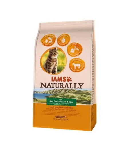 Iams Naturally Croquettes Chat Adulte à L'agneau Et Riz 2.7 Kg - Destockage