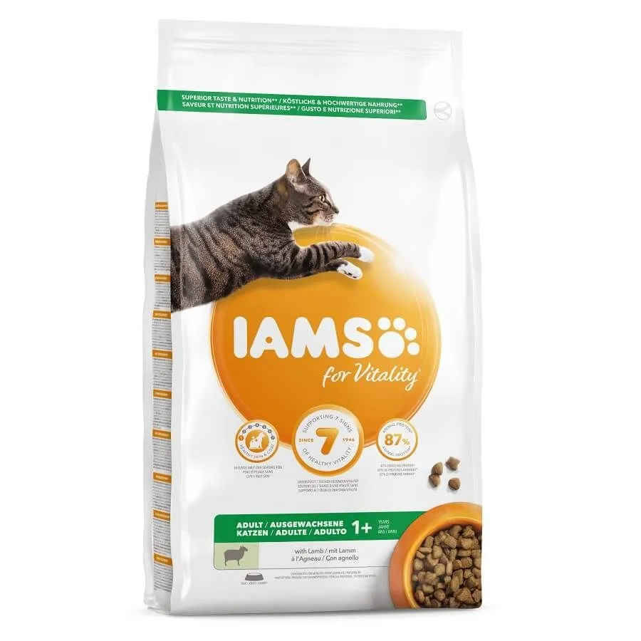 IAMS Vitality Croquettes Chat Adulte Agneau 1.5 Kg