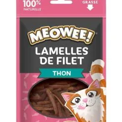 MEOWEE! Friandises Lamelles De Filet Au Thon Pour Chat 35 G