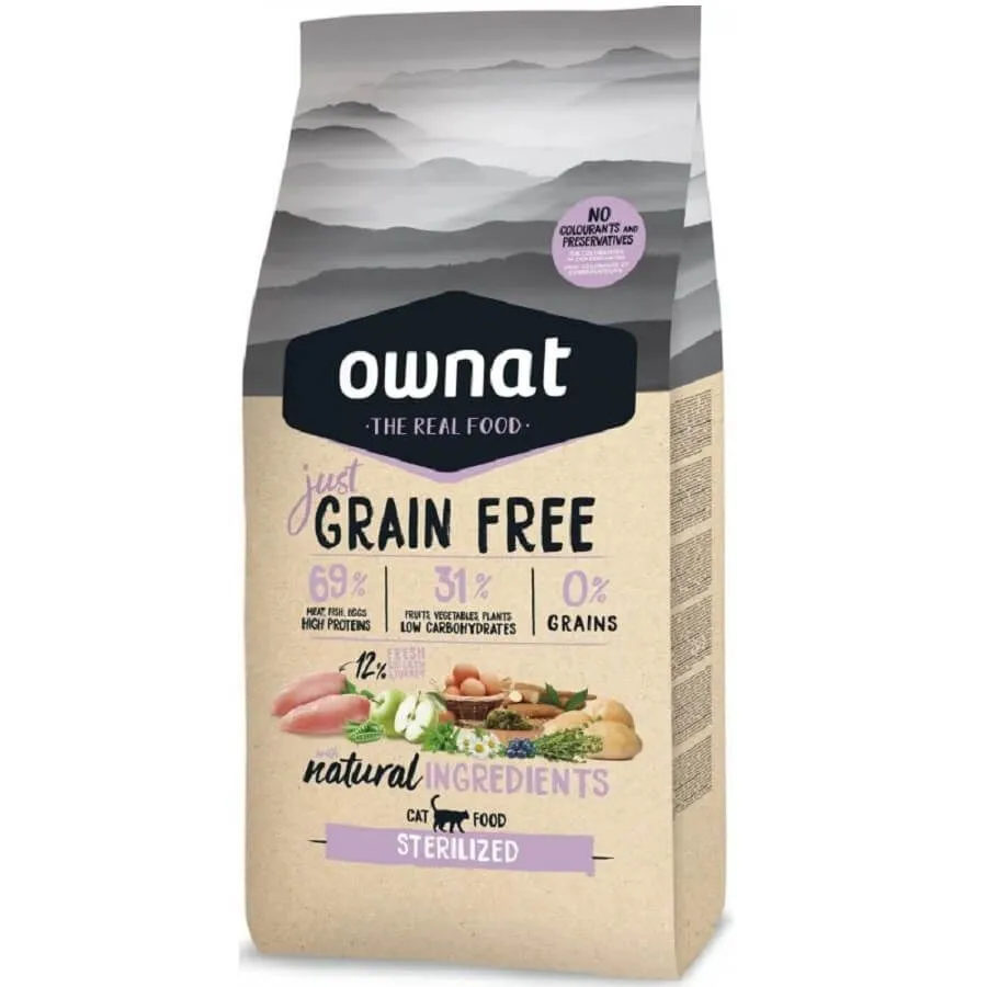 Ownat Grain Free Just Stérilisé Chat 3 Kg