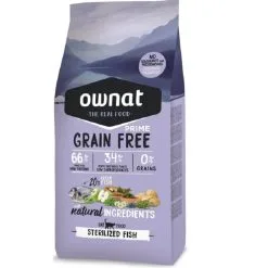 Ownat Grain Free Prime Stérilisé Poisson Chat 3 Kg