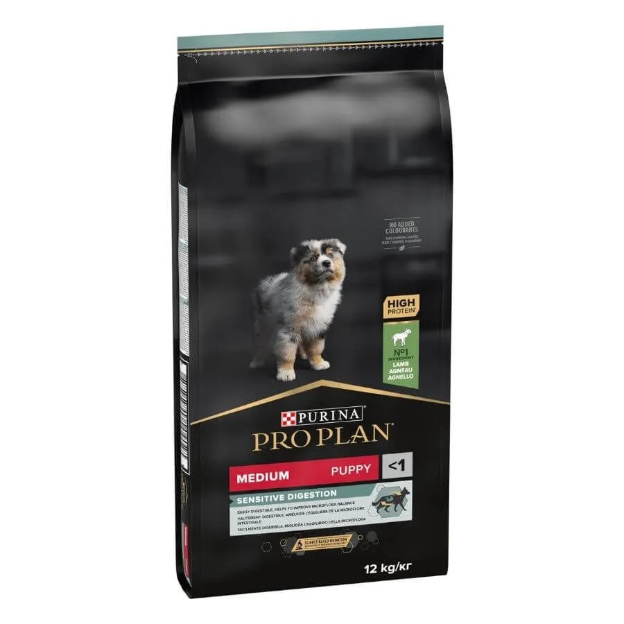 Purina Proplan Chiot Medium Sensitive Digestion Agneau OPTIDIGEST 12 Kg