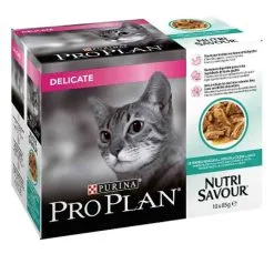 Purina Proplan Chat Nutrisavour Delicate Poisson 10 Pochons 85 G