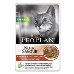 Purina Proplan Chat Nutrisavour Sterilised Boeuf 26 Pochons 85 G