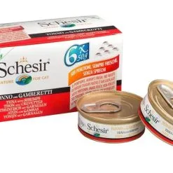 Schesir Thon Crevettes Gelée Pour Chat Multipack 6 X 50 G