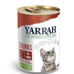 Yarrah Bio Bouchées De Poulet Et Boeuf En Sauce Aux Orties Et à La Tomate Pour Chat 12 X 405 Grs