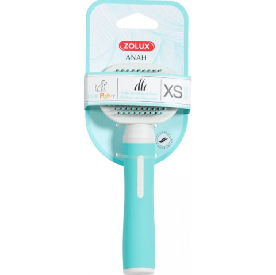 Zolux Anah Brosse Slicker Doux Puppy Bleu